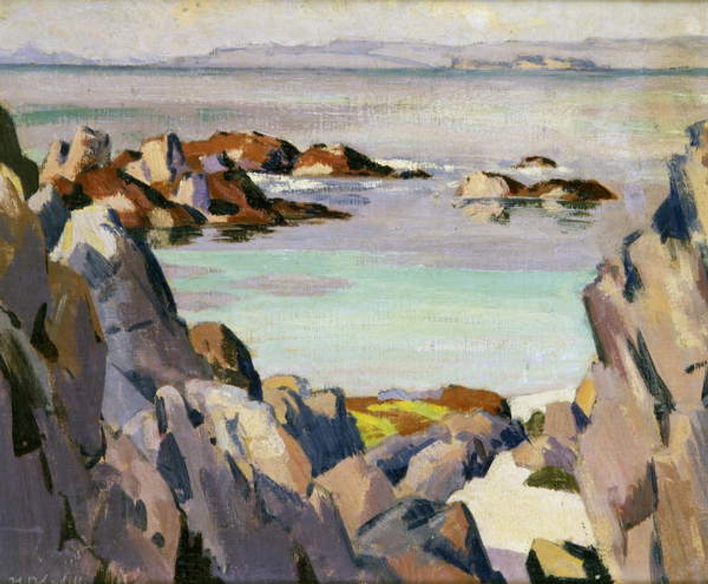 Detail of Staffa and Rhum from Iona by Francis Campbell Boileau Cadell