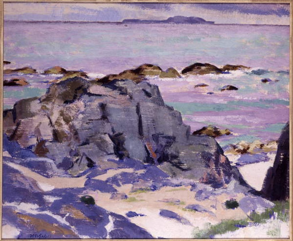Detail of Lunga from above Mermaids, Iona by Francis Campbell Boileau Cadell