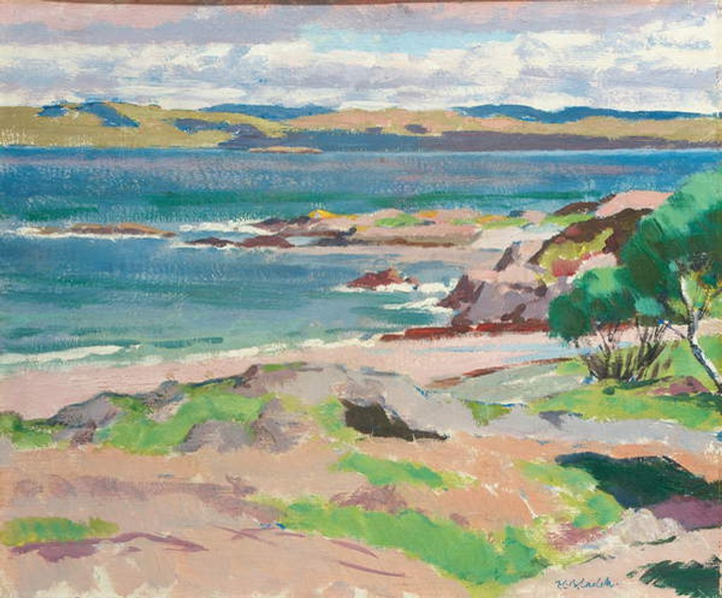 Detail of Ross of Mull from Traigh Mhor, Iona by Francis Campbell Boileau Cadell