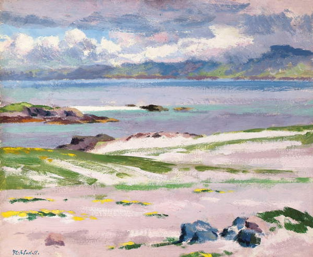 Detail of Towards Mull from Choc Ard Anraidh, Iona, c.1928 by Francis Campbell Boileau Cadell