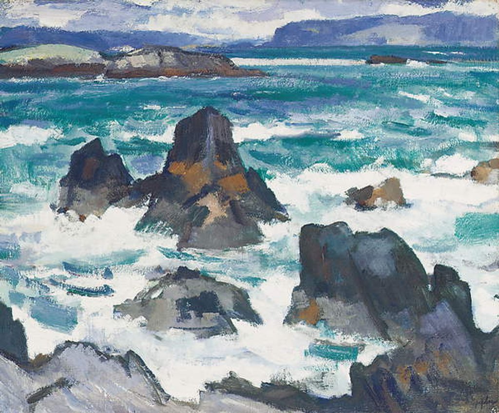 Detail of A Rough Day, Iona by Samuel John Peploe
