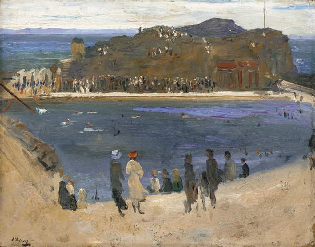 Detail of The Bathing Pool, North Berwick, 1919 by John Lavery