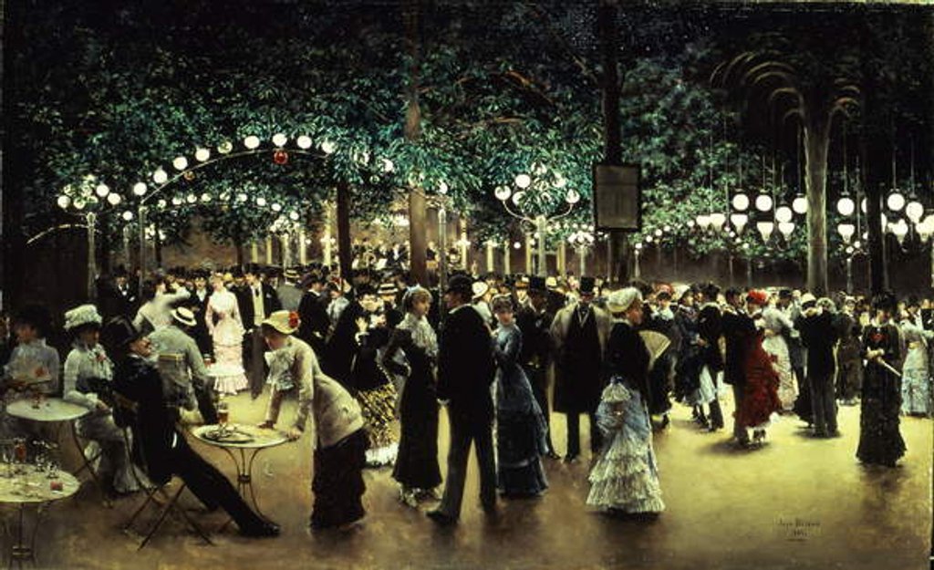 Detail of Le Bal Public, 1880 by Jean Beraud