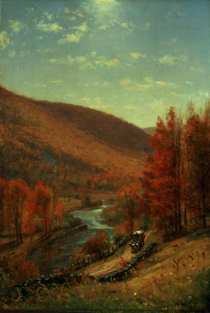 Detail of A Road Through Belvedere, Vermont by Thomas Worthington Whittredge