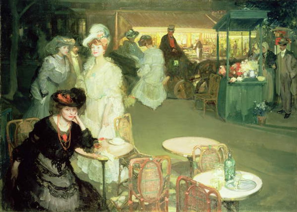 Detail of Cocktail Hour, or Cafe de Nuit, 1906 by Richard Emil Miller