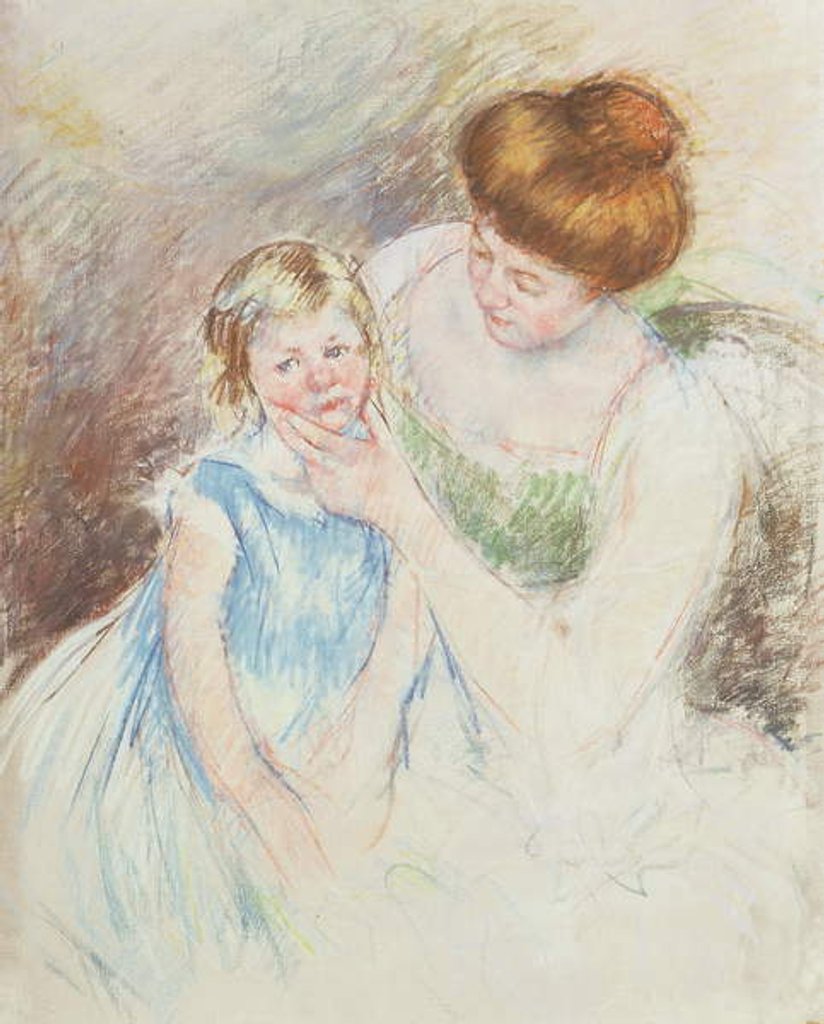 Detail of Mother with Left Hand Holding Sara's Chin by Mary Stevenson Cassatt