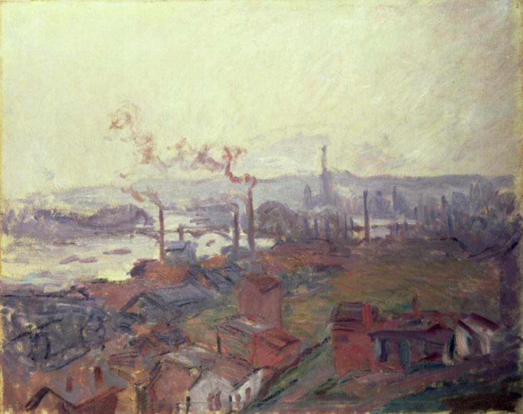 Detail of General View of Rouen from St. Catherine's Bank, c.1892 by Claude Monet