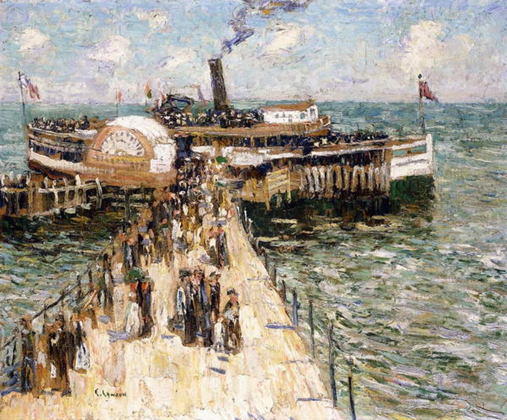 Detail of The Excursion Boat by Ernest Lawson