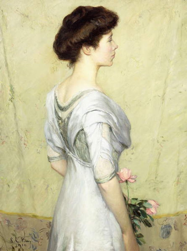 Detail of The Pink Rose, 1910 by Lilla Cabot Perry