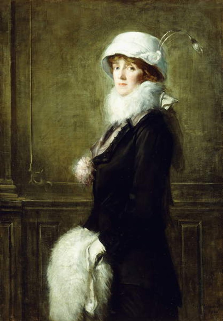 Detail of Portrait of Mrs. H. Bryan Owsley, Philadelphia, 1910 by Albert Rosenthal