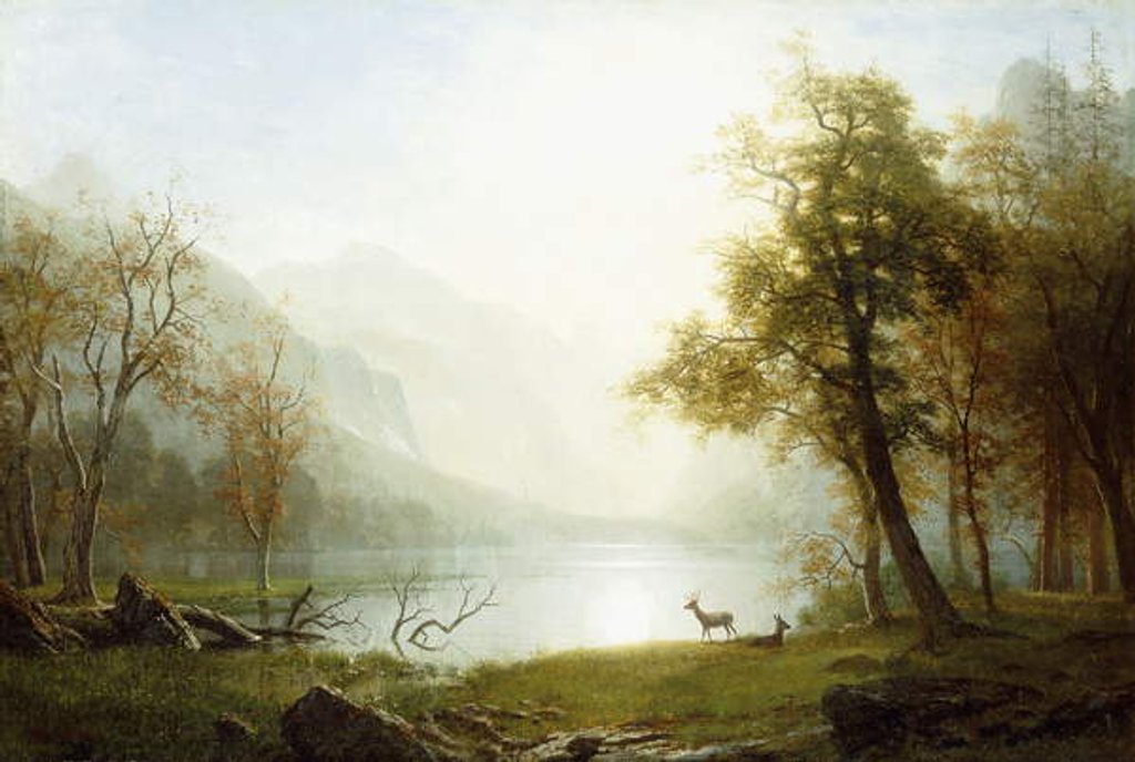 Detail of Valley in King's Canyon by Albert Bierstadt