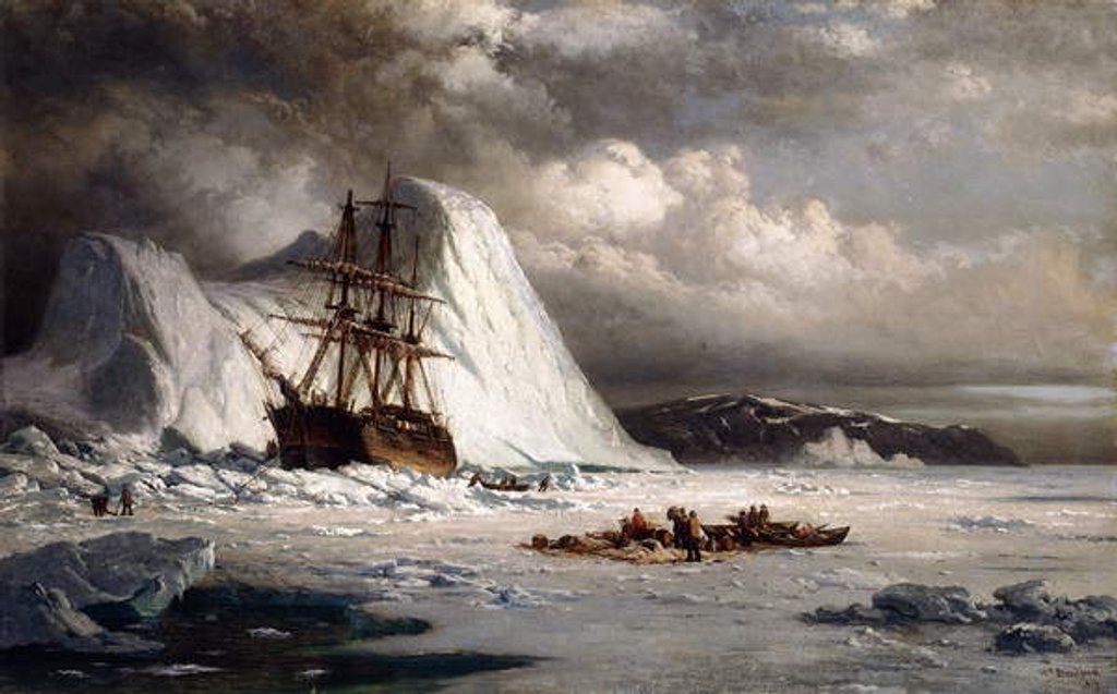 Detail of Icebound Ship by William Bradford
