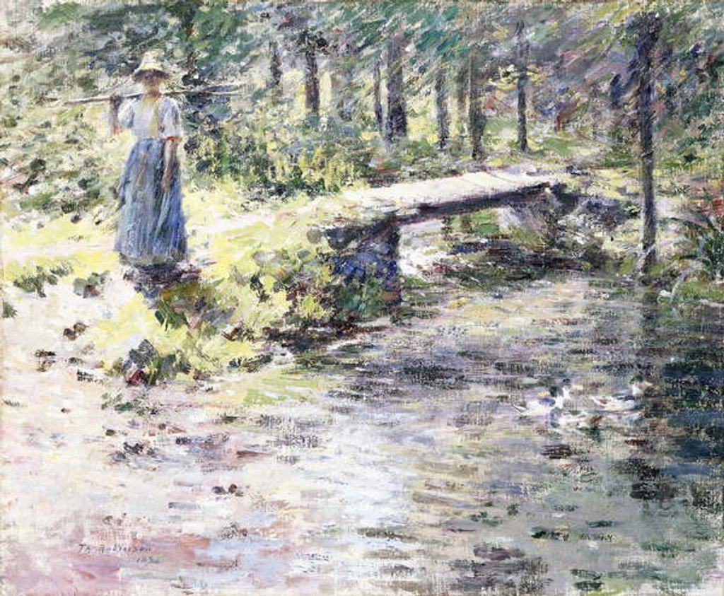 Detail of The Little Bridge, 1891 by Theodore Robinson
