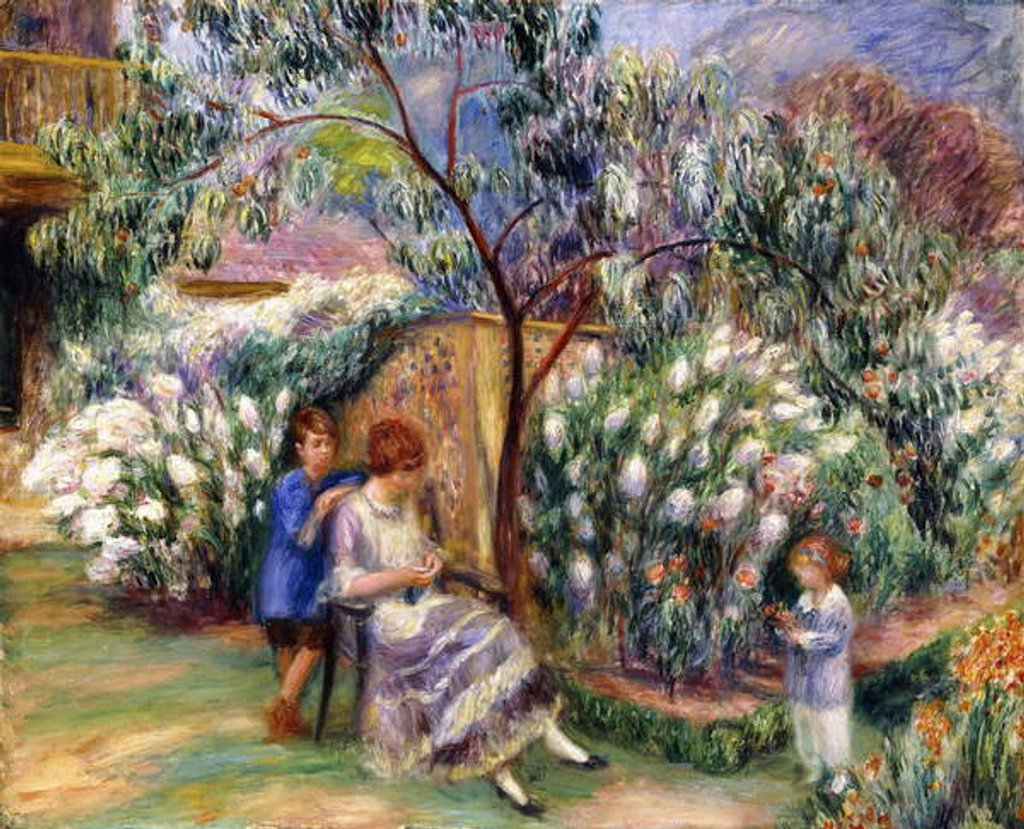 Detail of In the Garden, 1917 by William James Glackens