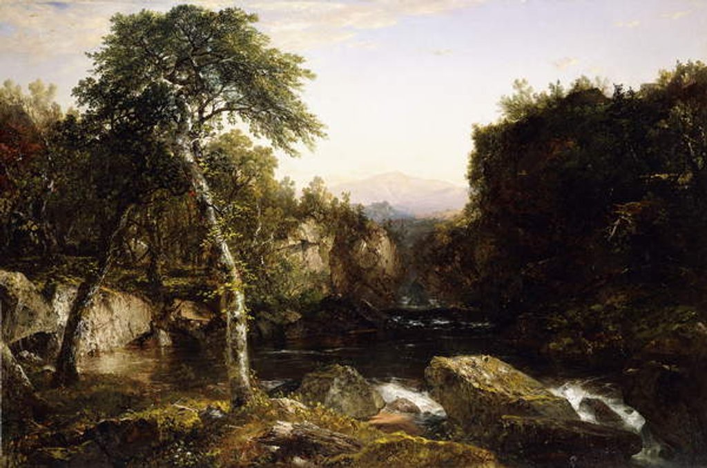 Detail of Franconia Mountains, 1854 by John Frederick Kensett