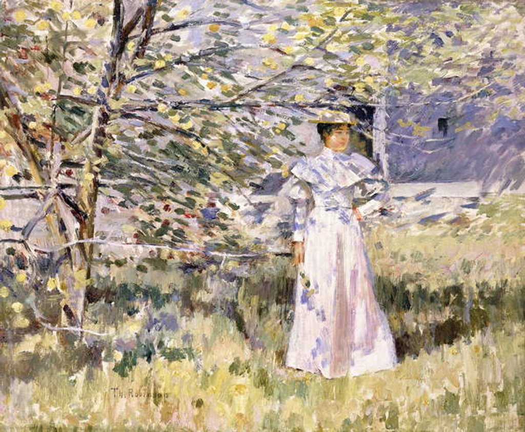 Detail of A Normandy Garden, October by Theodore Robinson