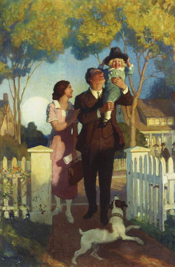 Detail of Arriving Home by Newell Convers Wyeth