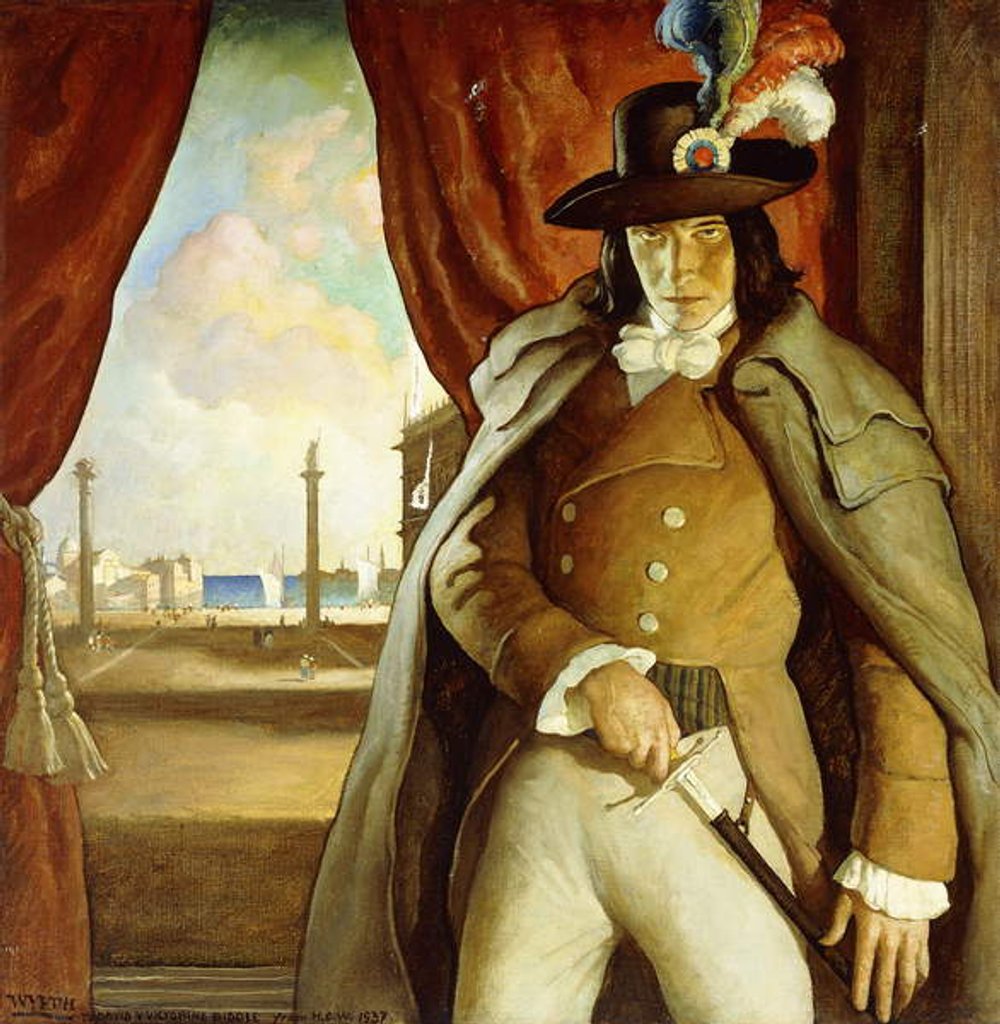 Detail of Venetian Mask, A Romance, 1937 by Newell Convers Wyeth