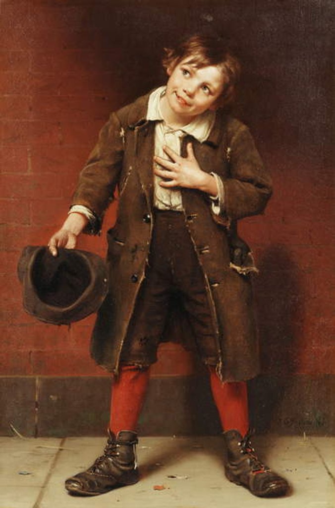Detail of Beggar Boy, c.1885-1887 by John George Brown