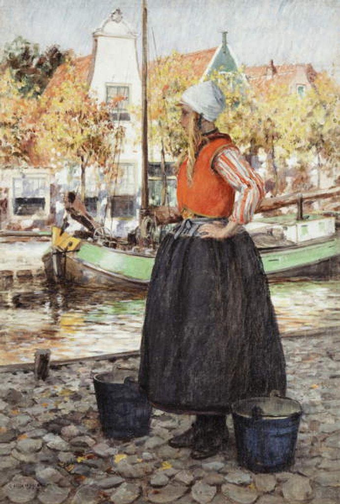 Detail of Woman Along Canal by George Hitchcock