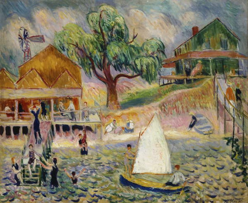 Detail of The Green Beach Cottage, Bellport, Long Island, c.1911-1916 by William James Glackens