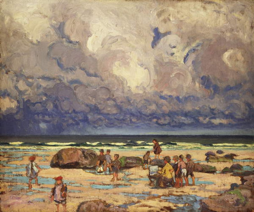 Detail of Children on the Beach, c.1910 by William Samuel Horton