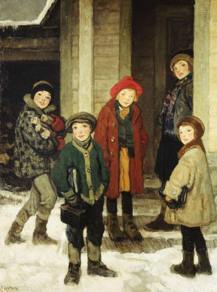 Detail of School House Door by Francis Luis Mora