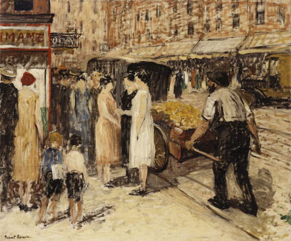 Detail of Lower East Side, c.1930 by Robert C. Spencer