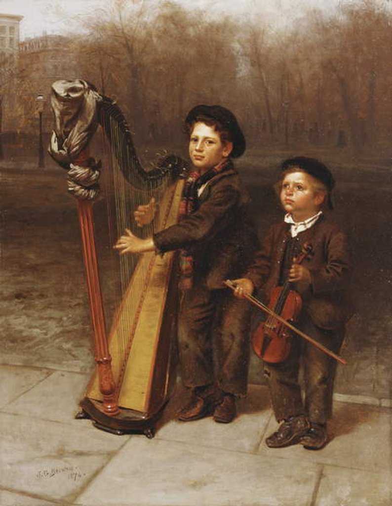 Detail of The Little Strollers, 1874 by John George Brown