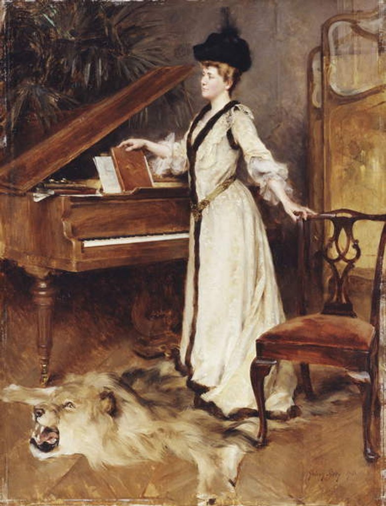 Detail of Portrait of Mrs, 1901 by Julian Russell Story