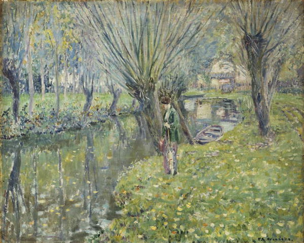 Detail of By the River by Frederick Carl Frieseke