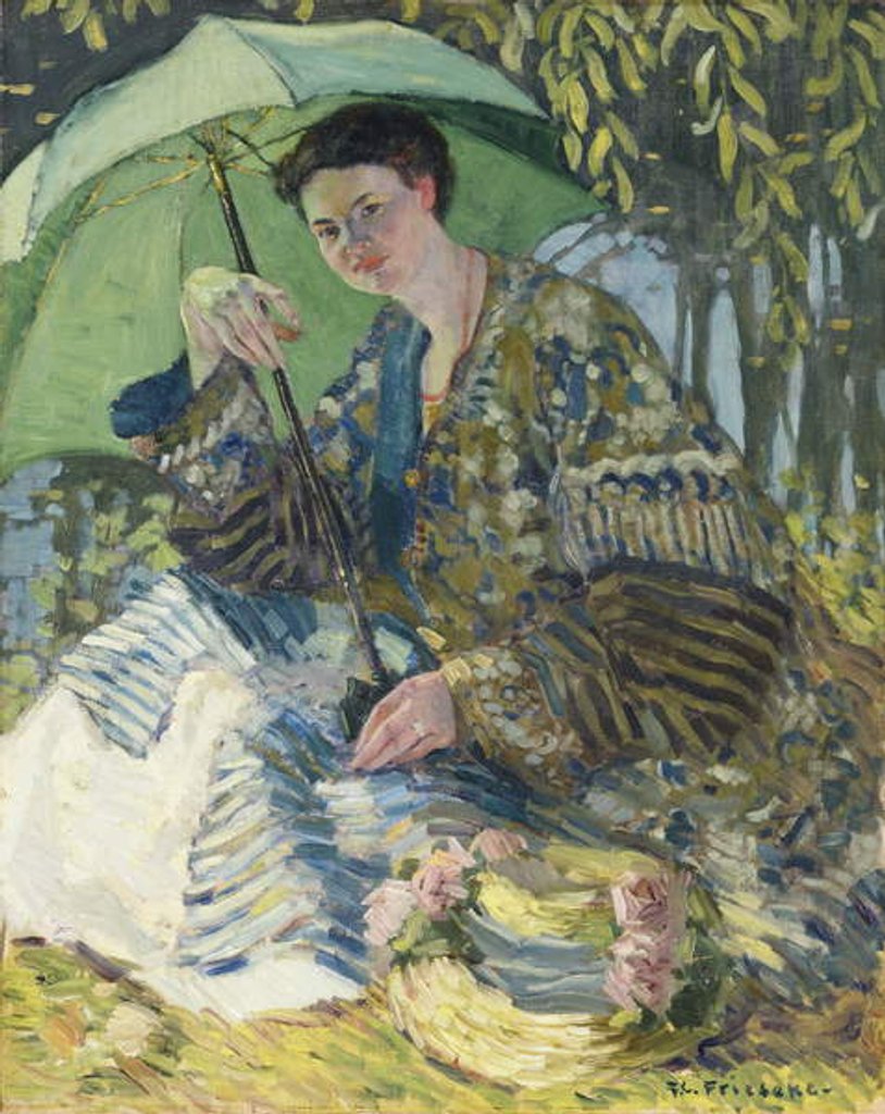 Detail of Lady with a Parasol, c.1905 by Frederick Carl Frieseke