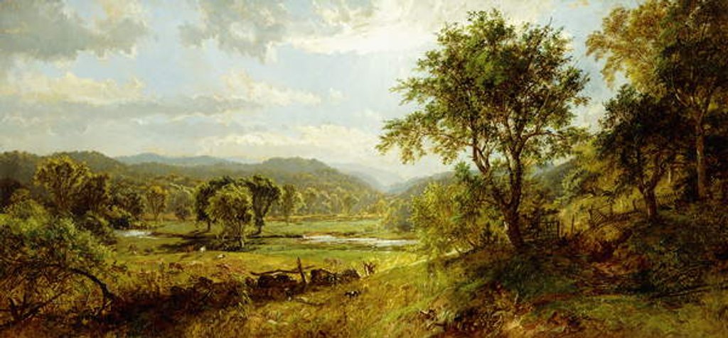 Detail of The Saw Mill River by Jasper Francis Cropsey
