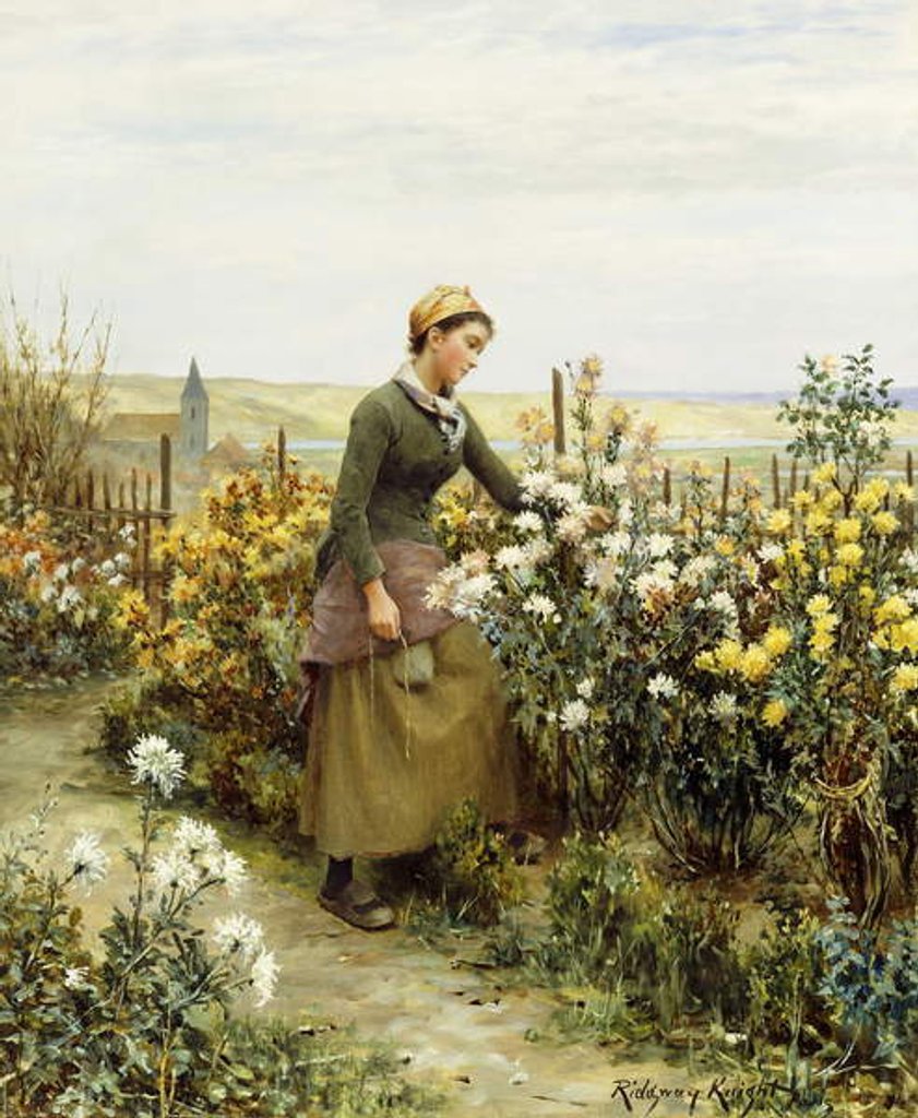 Detail of The Gardener's Daughter by Daniel Ridgway Knight