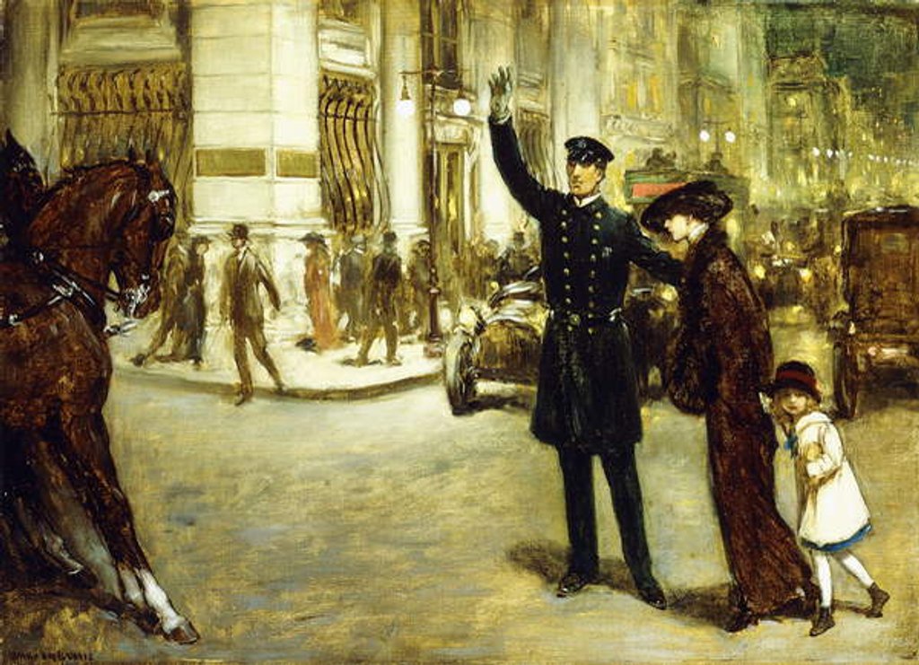 Detail of New York Crossing by Warren B. Davis