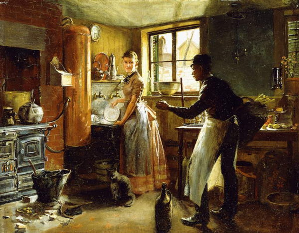 Detail of Below Stairs, 1885 by Frederick Juengling