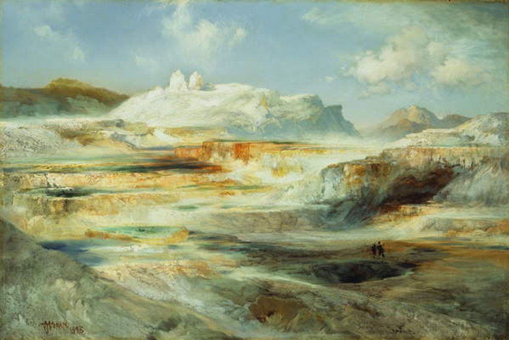 Detail of Jupiter Terrace, Yellowstone, 1893 by Thomas Moran