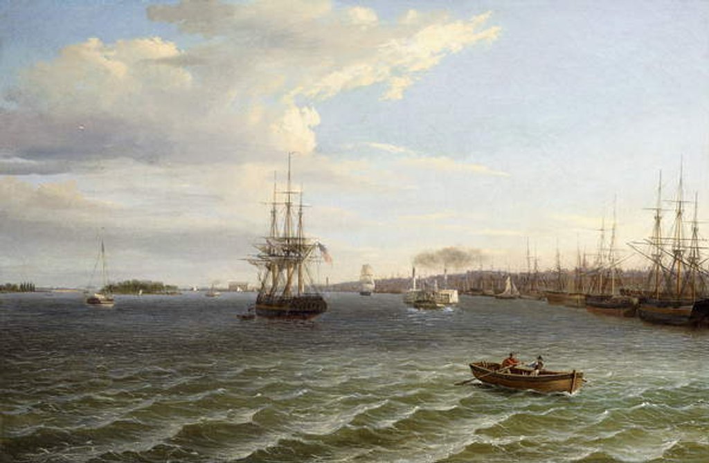 Detail of View of Philadelphia, Looking South on the Delaware River by Thomas Birch
