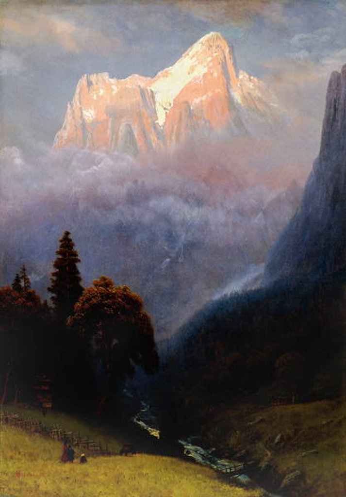 Detail of Storm Among the Alps, c.1856 by Albert Bierstadt