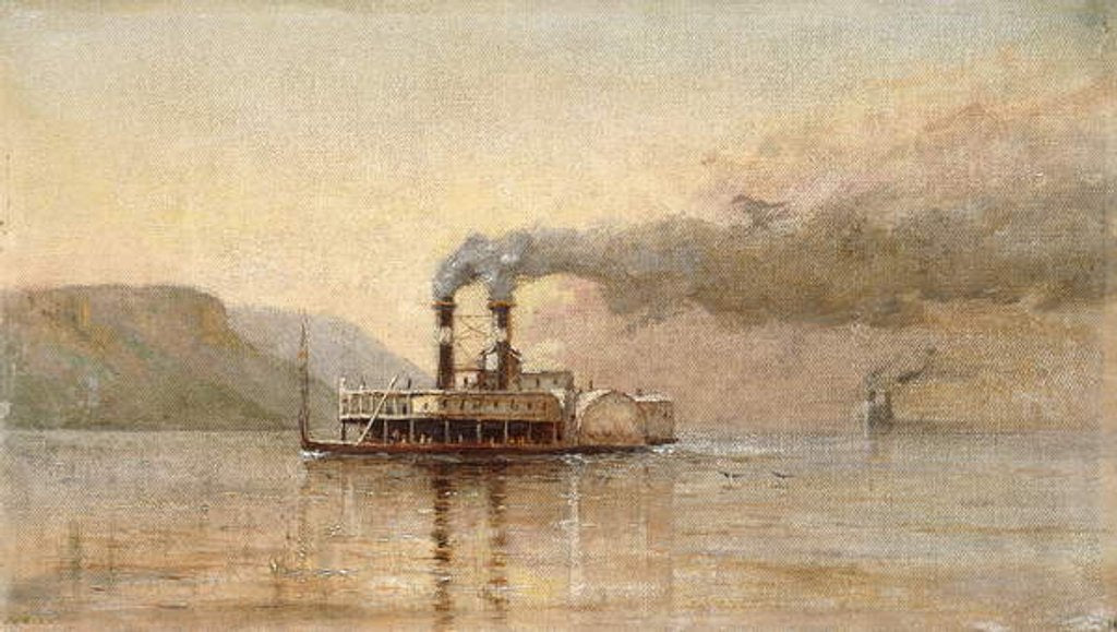 Detail of The City of Saint Paul, Dubuque, c.1866 by Alfred Thompson Bricher