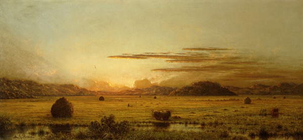 Detail of Sunrise, Hoboken Meadows, c.1875-1885 by Martin Johnson Heade