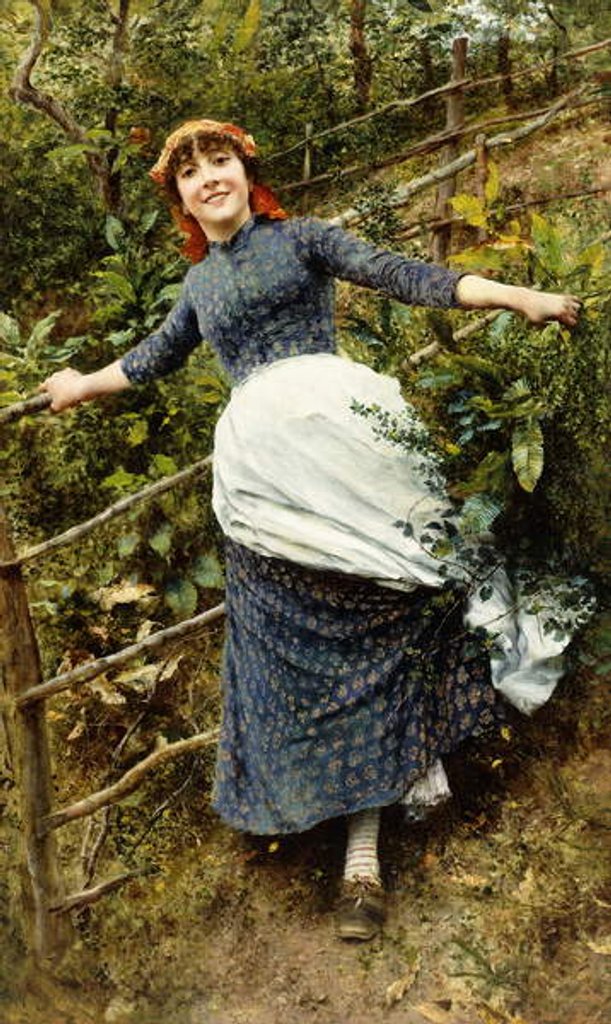 Detail of A Summer's Folly, 1880s by Daniel Ridgway Knight