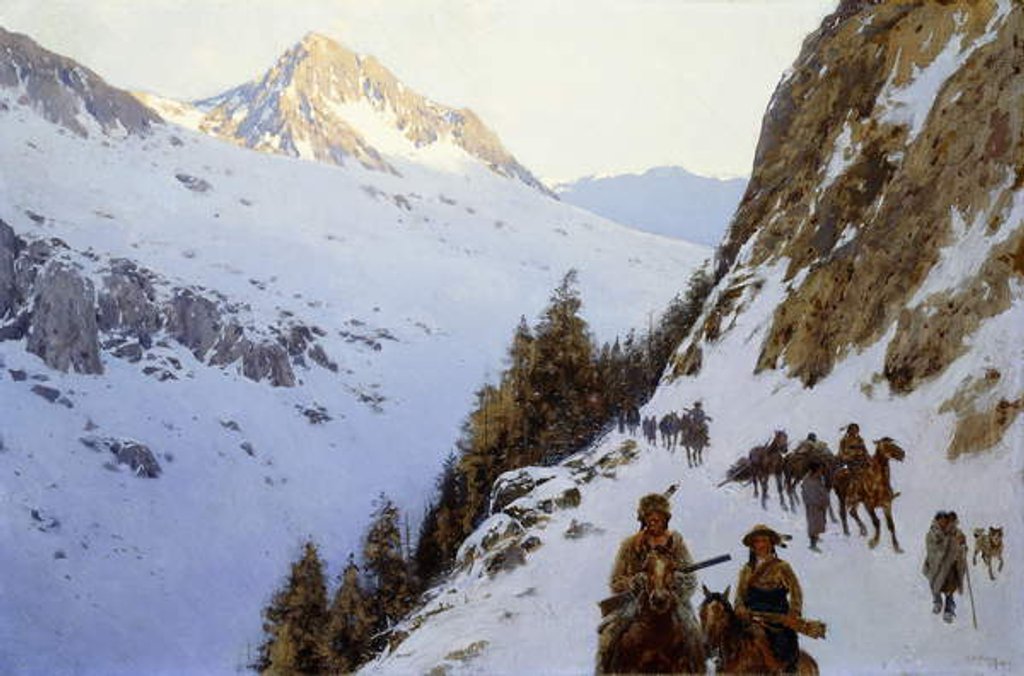 Detail of The Trail Over the Pass, 1910 by Henry Francois Farny