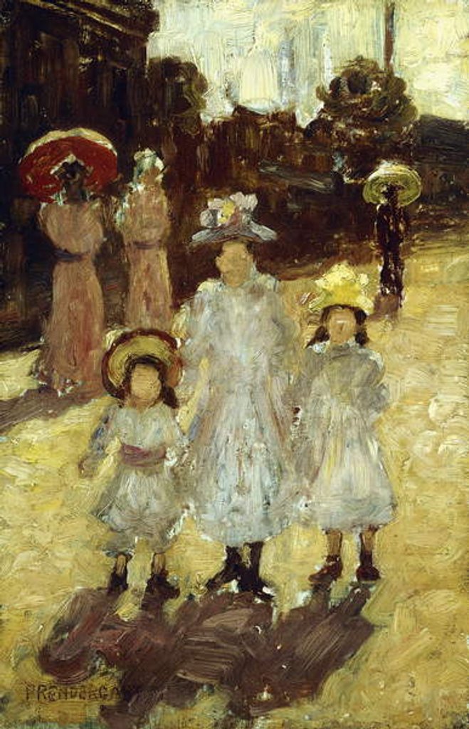 Detail of Sunday Morning in Paris, c.1892-1894 by Maurice Brazil Prendergast