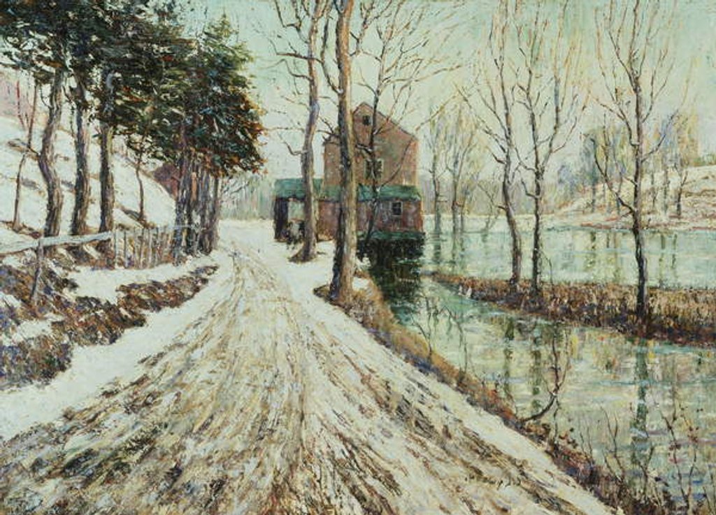 Detail of Melting Snow by Ernest Lawson