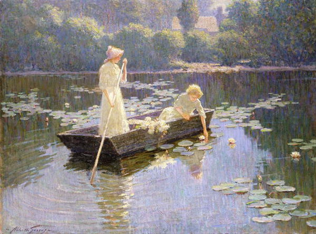 Detail of Pond Lillies by Abbott Fuller Graves