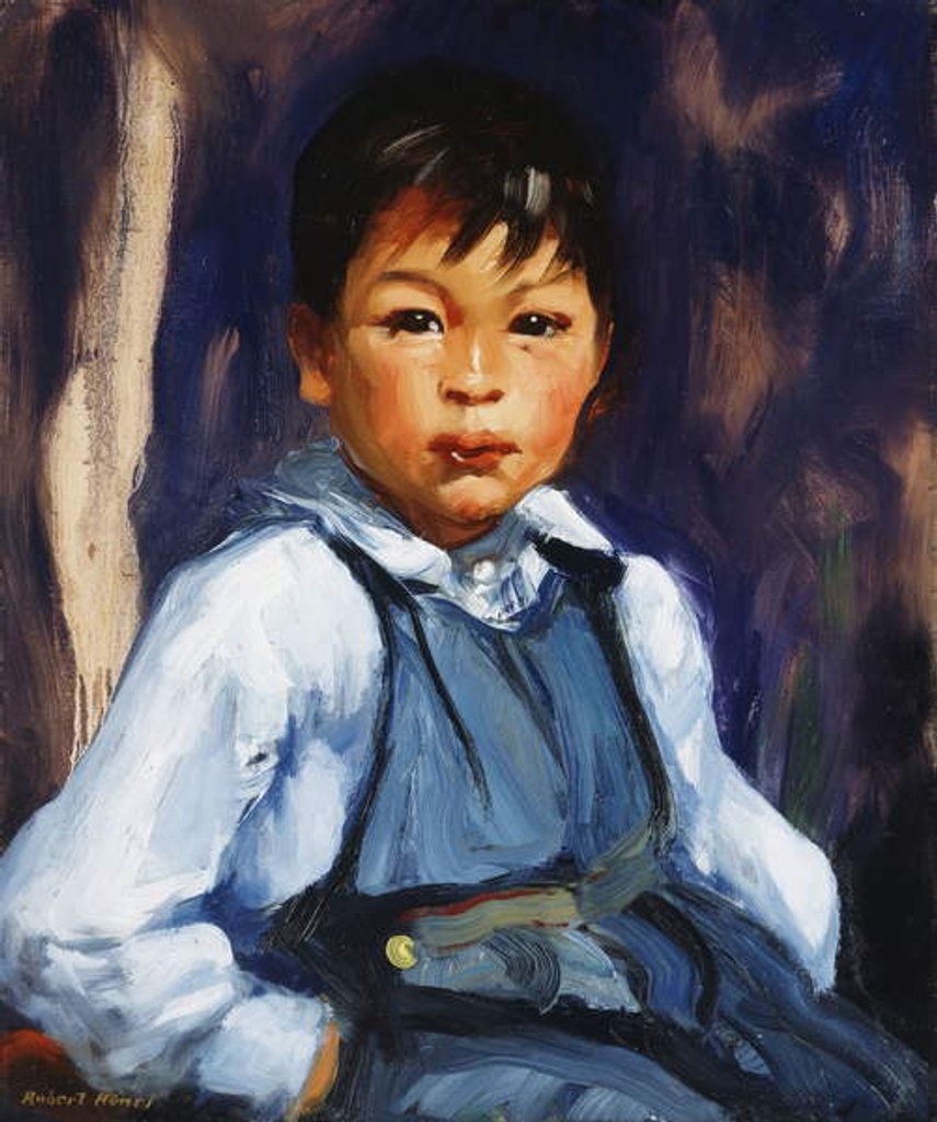 Detail of A New Mexico Boy by Robert Cozad Henri