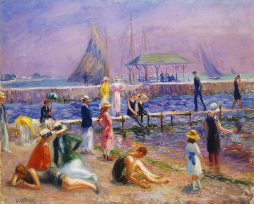 Detail of Town Pier - Blue Point, Long Island by William James Glackens
