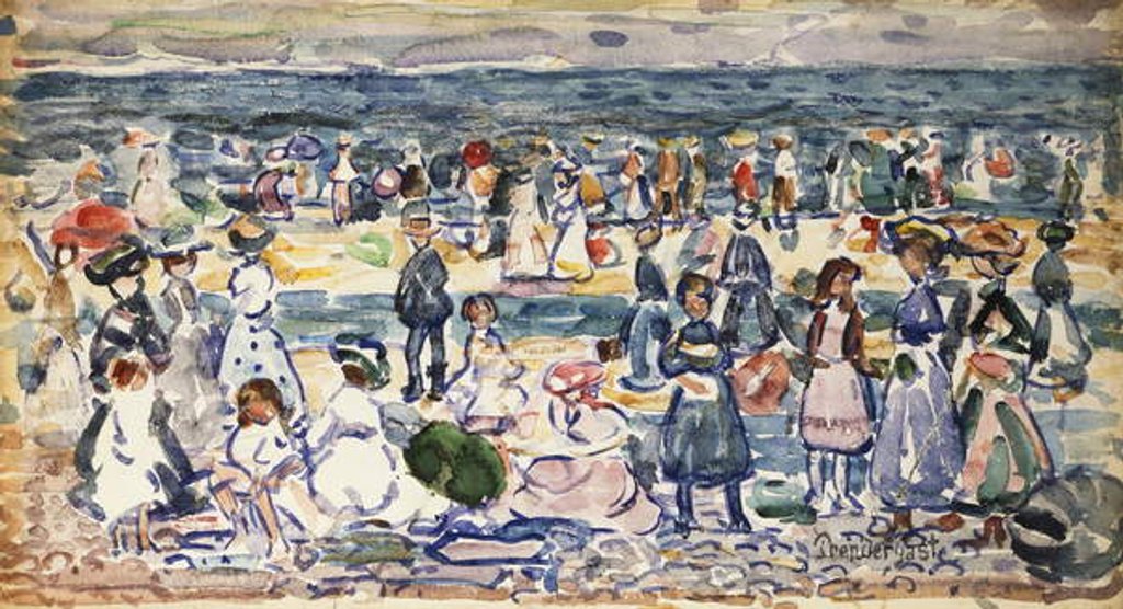 Detail of Low Tide, Revere Beach, c.1910-11 by Maurice Brazil Prendergast