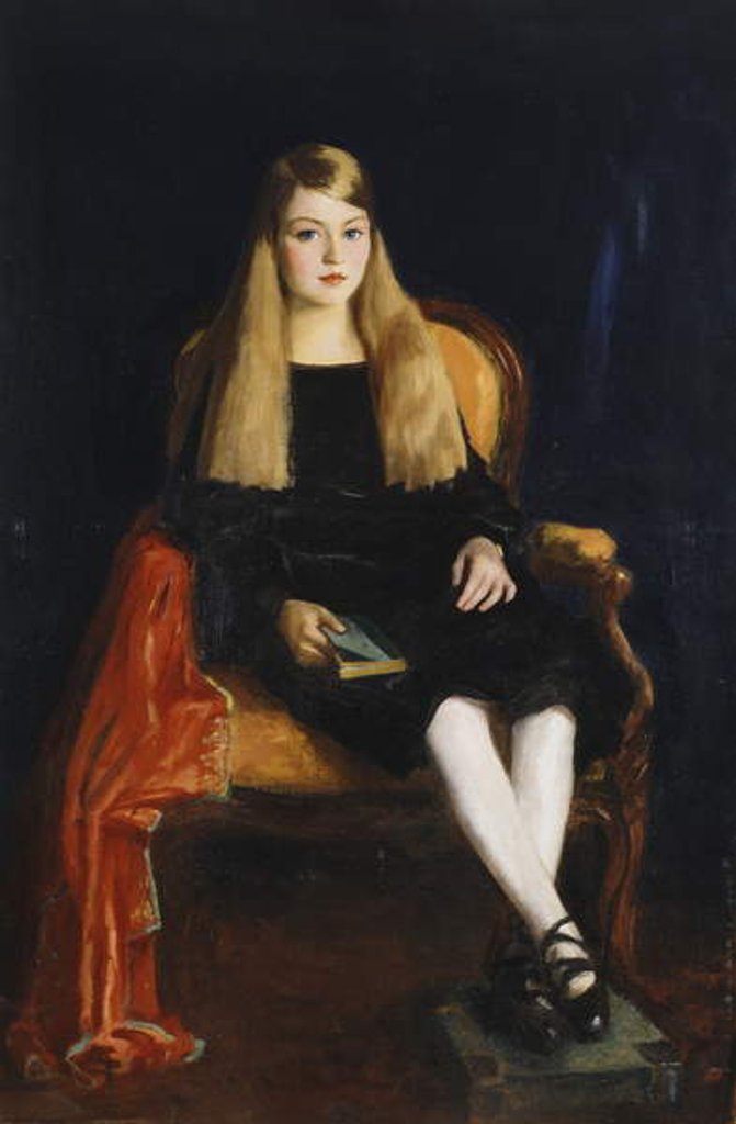 Detail of Portrait of Marcia Anne M. Tucker, 1926 by Robert Cozad Henri